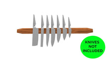 LARGE HEXAGON MAGNETIC TEAK WOOD KNIFE RACK | 80x6x2cm - Edge of Belgravia
